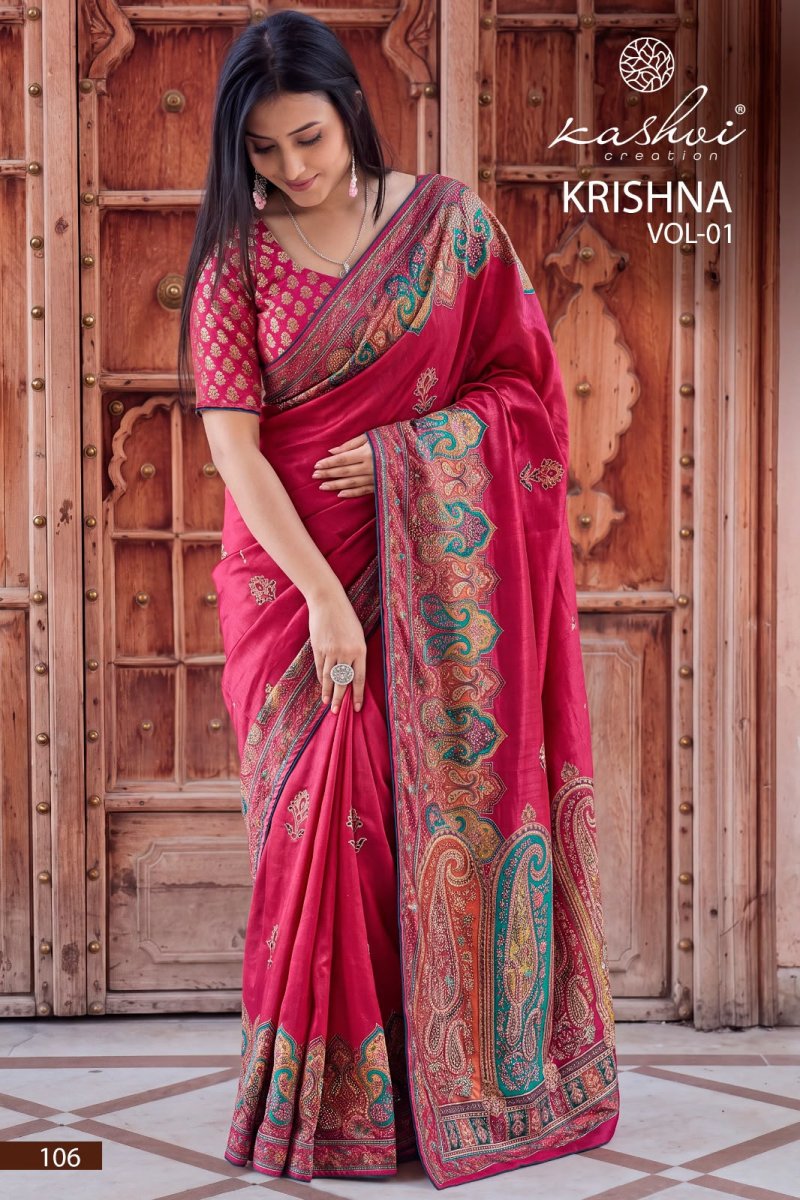 Krishna Vol 1 By Kashvi Chocolate Digital Saree